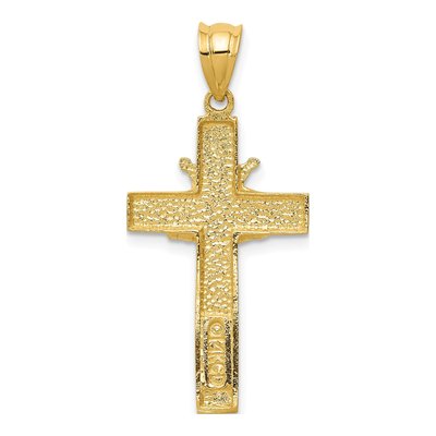 14K Yellow Gold Claddagh Cross Pendant – view 5