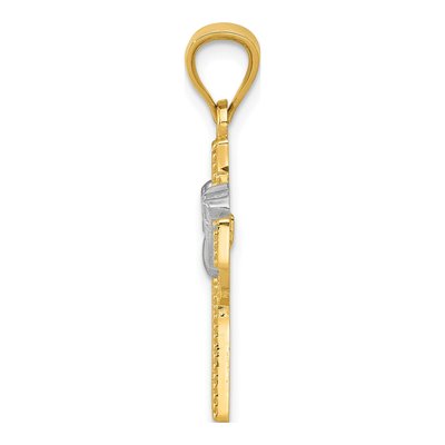 14K Yellow Gold Claddagh Cross Pendant – view 3