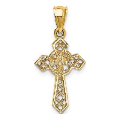 14K Yellow Gold Celtic Cross Pendant – view 4