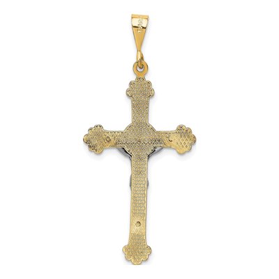 14K Two-Tone Gold Crucifix Pendant – view 5