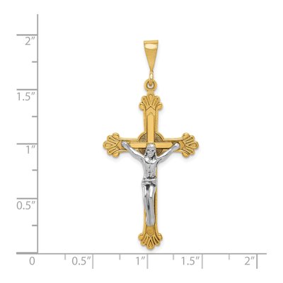 14K Two-Tone Gold Crucifix Pendant – view 6
