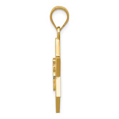 14K Yellow Gold Chai Star of David Charm – view 3