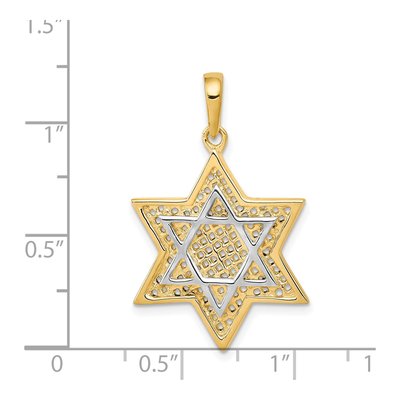 14K Yellow Gold Star of David Charm – view 5