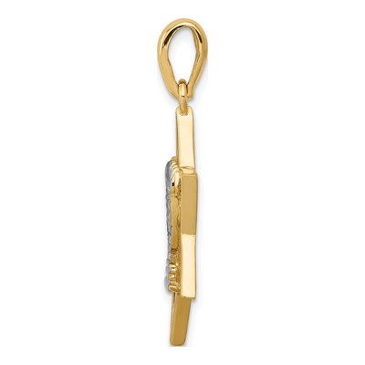 14K Yellow Gold Menorah Star of David Pendant – view 3