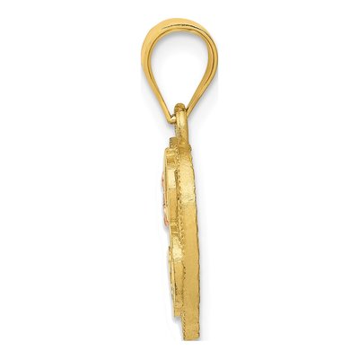 14K Two-Tone Gold Heart Letter B Pendant – view 3