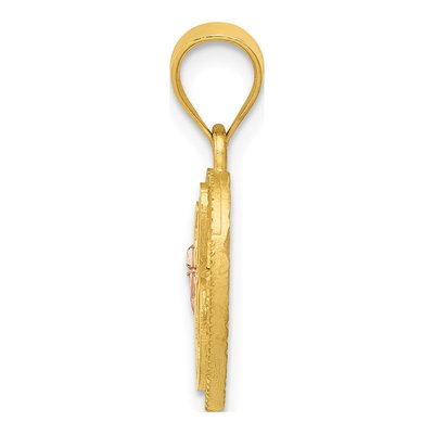 14K Two-Tone Gold Heart Letter C Pendant – view 3