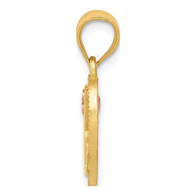 14K Yellow Gold Heart Letter K Pendant – view 3