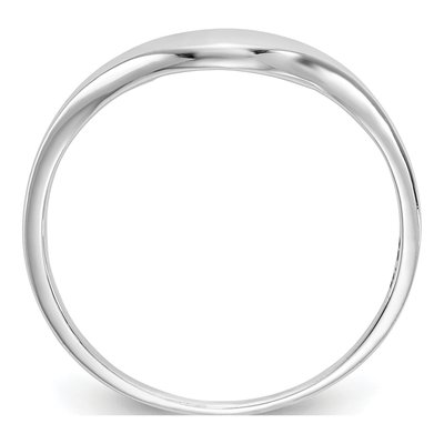14K White Gold Curve Wedding Band – view 3