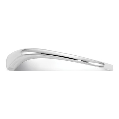 14K White Gold Curve Wedding Band – view 5