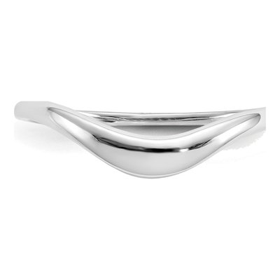 14K White Gold Curve Wedding Band – view 6