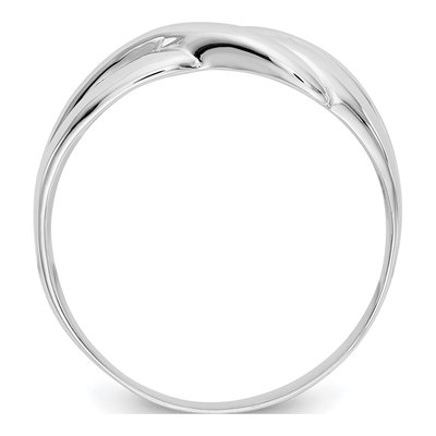 14K White Gold Dome Ring – view 3