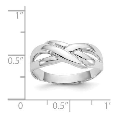 14K White Gold Dome Ring – view 4