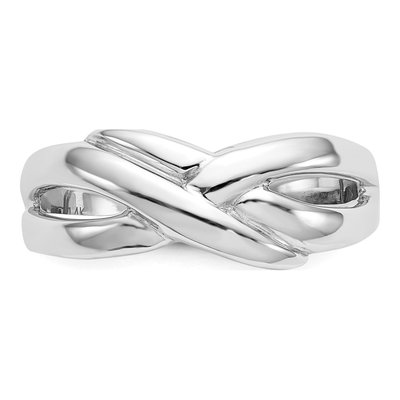14K White Gold Dome Ring – view 6