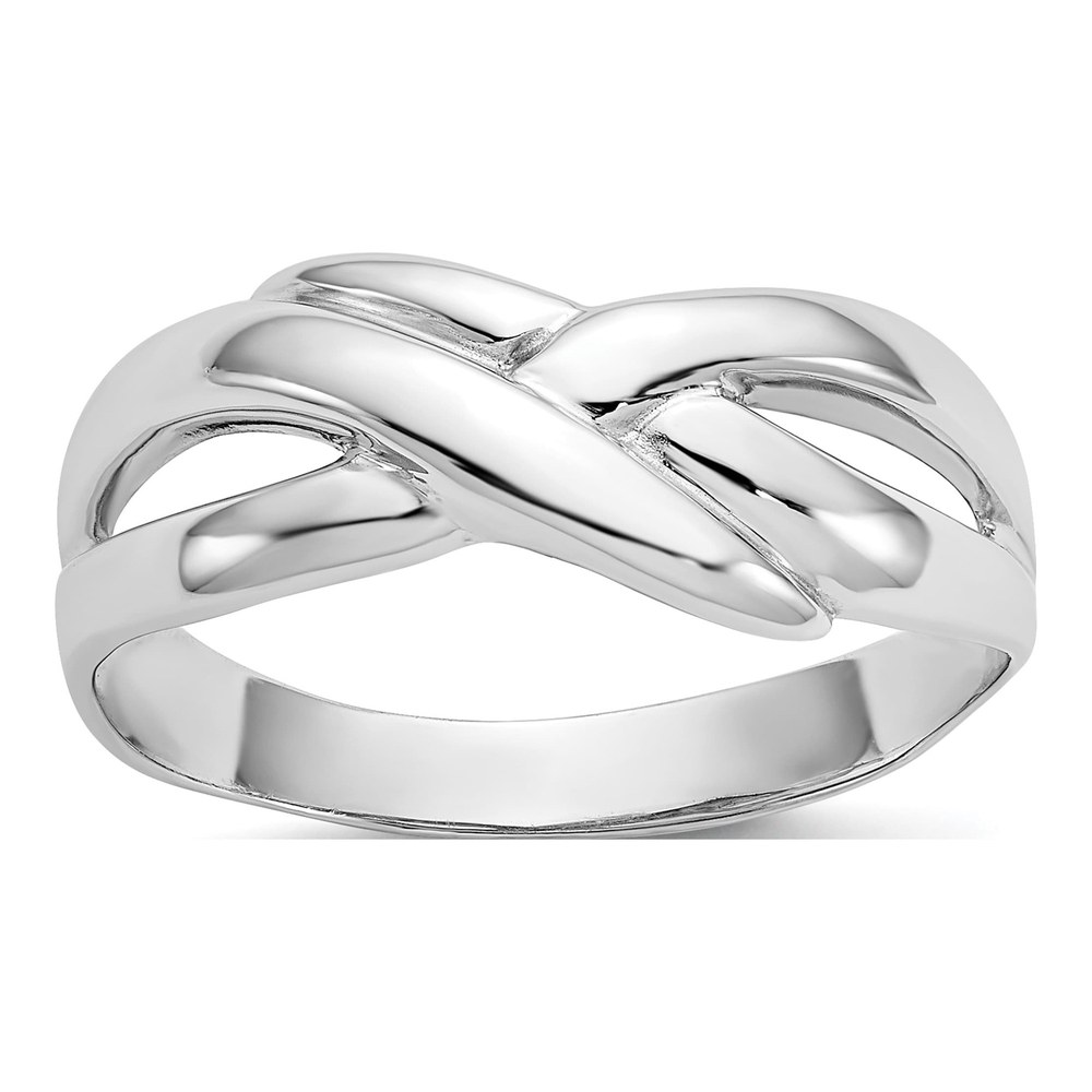 14K White Gold Dome Ring