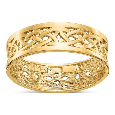 14K Yellow Gold 6mm Celtic Knot Band