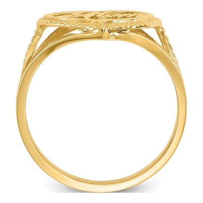 14K Yellow Gold MOM Heart Number 1 Ring – view 3