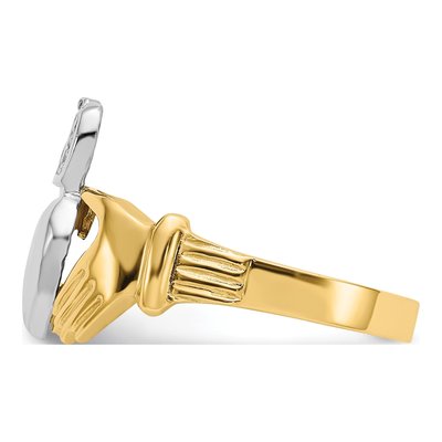 Men's 14K Two-Tone Gold Claddagh Ring – view 5
