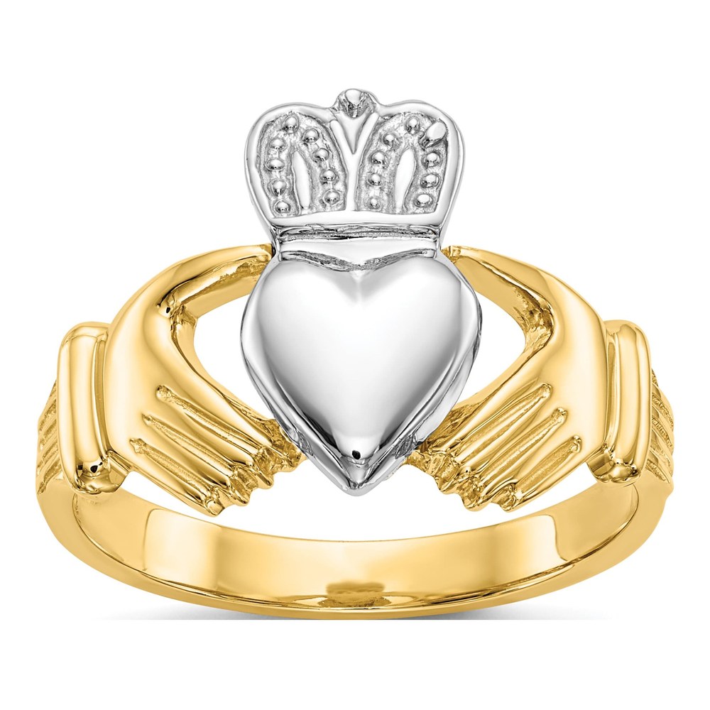 Men's 14K Two-Tone Gold Claddagh Ring