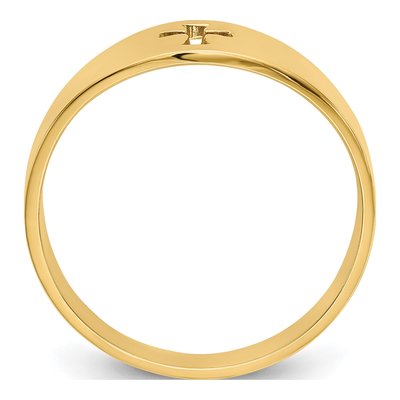14K Yellow Gold Cut-Out Cross Ring – view 3