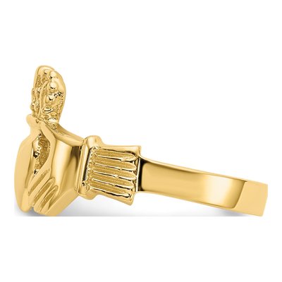14K Yellow Gold Claddagh Ring – view 5