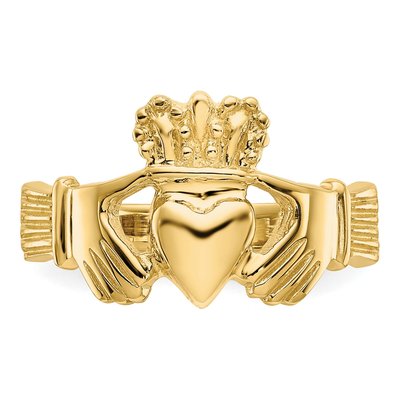 14K Yellow Gold Claddagh Ring – view 6