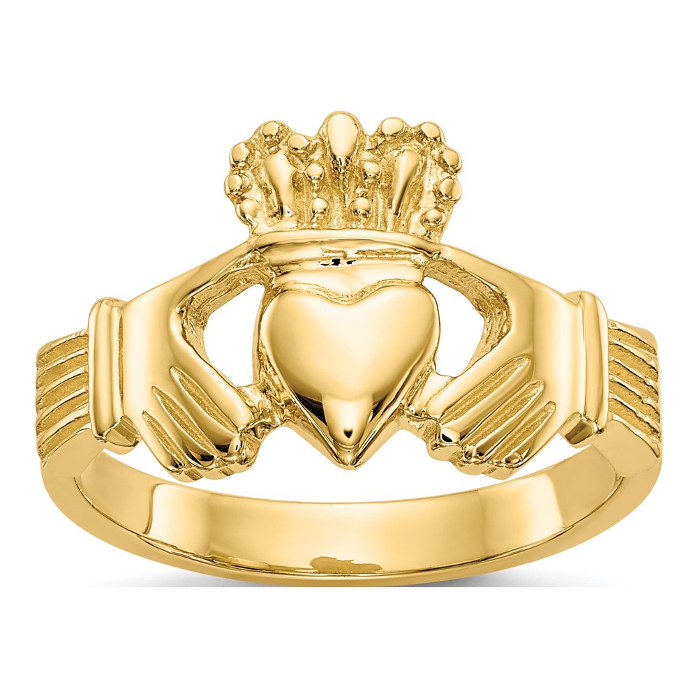 14K Yellow Gold Claddagh Ring