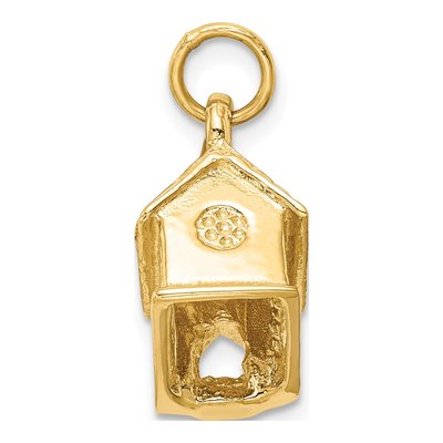 14K Yellow Gold 3-D Church Pendant – view 5