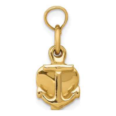 14K Yellow Gold Faith Charm – view 3