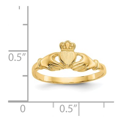 14K Yellow Gold Claddagh Ring – view 4