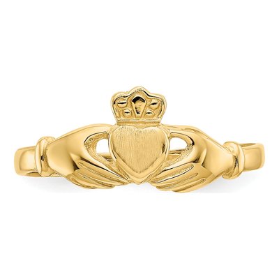 14K Yellow Gold Claddagh Ring – view 6