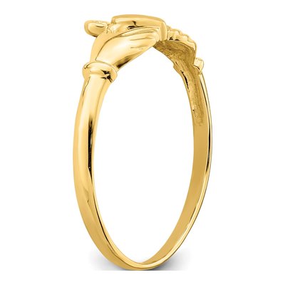 14K Yellow Gold Claddagh Ring – view 8