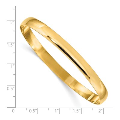 14K Yellow Gold Slip-On Bangle Bracelet – view 4