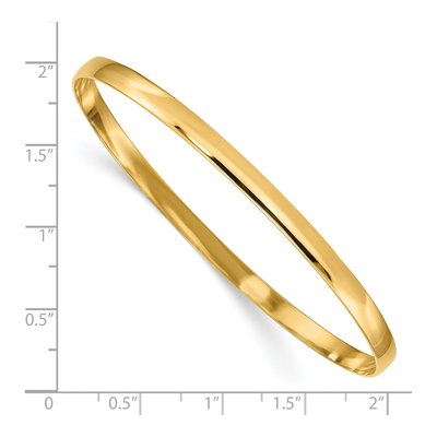 14K Yellow Gold Slip-On Bangle Bracelet – view 4