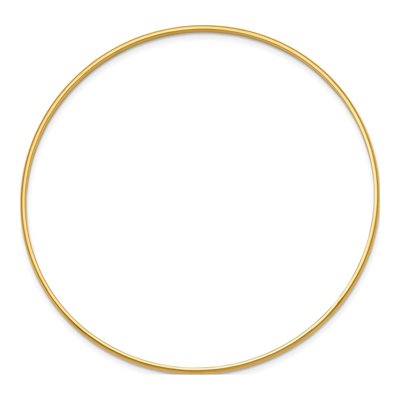 14K Yellow Gold Half-Round Bangle Bracelet – view 3