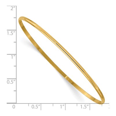 14K Yellow Gold Half-Round Bangle Bracelet – view 4