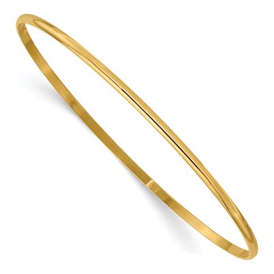 14K Yellow Gold Half-Round Bangle Bracelet