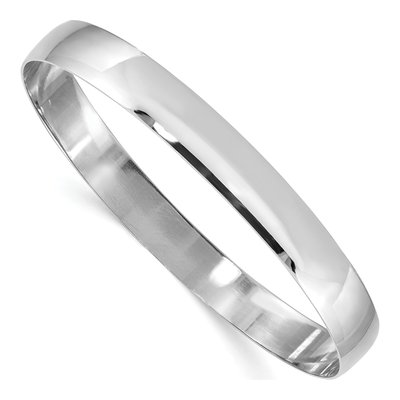 14K White Gold Slip-On Bangle Bracelet