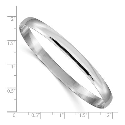 14K White Gold Slip-On Bangle Bracelet – view 3