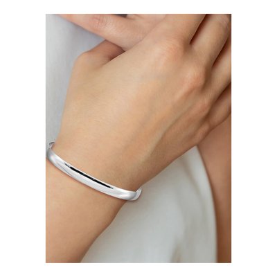 14K White Gold Slip-On Bangle Bracelet – view 4