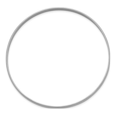 14K White Gold Half-Round Slip-On Bangle Bracelet – view 3