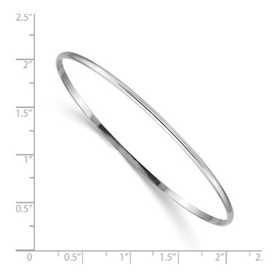 14K White Gold Slip-On Bangle Bracelet – view 4