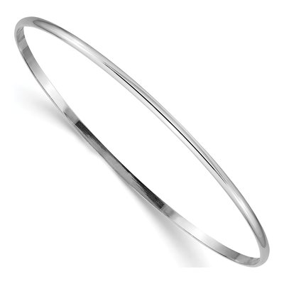 14K White Gold Slip-On Bangle Bracelet