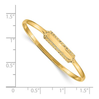 14K Yellow Gold Baby Bangle Bracelet – view 4