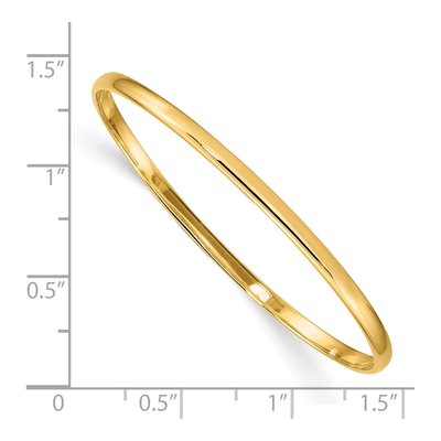 14K Yellow Gold Slip-On Baby Bangle Bracelet – view 4