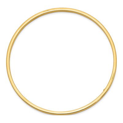 14K Yellow Gold Slip-On Round Bangle Bracelet – view 3