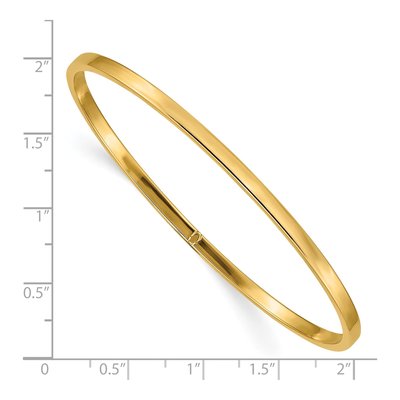 14K Yellow Gold Slip-On Round Bangle Bracelet – view 4