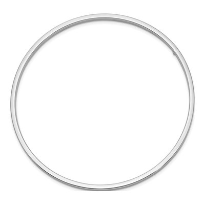 14K White Gold Slip-On Round Bangle Bracelet – view 3