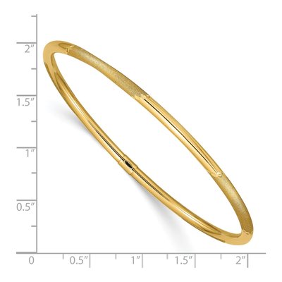 14K Yellow Gold Diamond-Cut Slip-On Bangle Bracelet – view 4