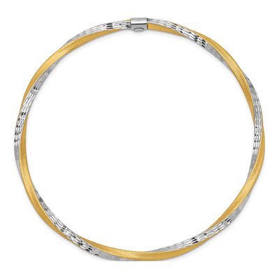 14K Yellow Gold Twist Bangle Bracelet – view 3