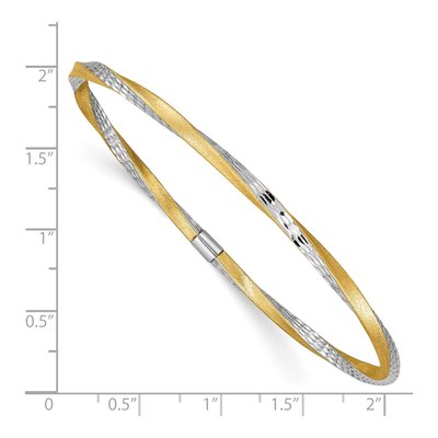14K Yellow Gold Twist Bangle Bracelet – view 4